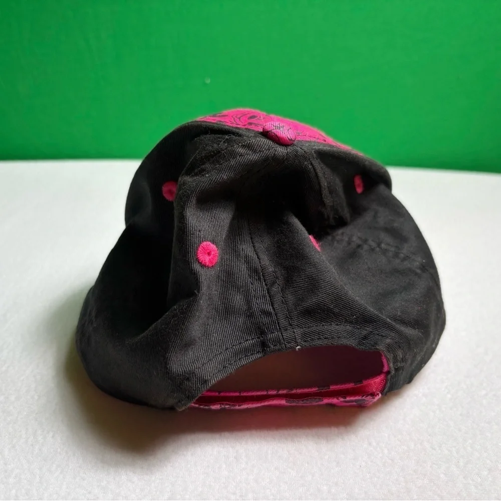 Disney Parks Mickey Mouse Baseball Cap-Pink/Black Bling with Rhinestones in Logo